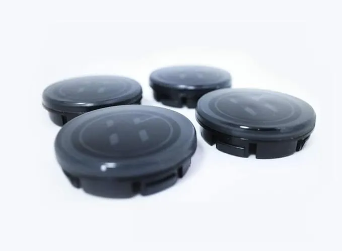 Exterior Accessories - Replacement Alloy Black Wheel Hubs Center Caps Compatible ...