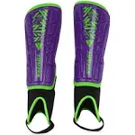 Vizari Malaga Soccer Shin Guard, Purple/Green / S