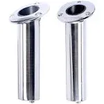 Amarine Made 2PCS 316 Stainless 30 Degree Deluxe Fishing Rod Holders w/ Drain