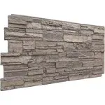 Ekena Millwork 48 5/8 inchw x 24 3/4 inchh x 1 1/4 inchd Cascade Stacked Stone, Stonewall Faux Stone Siding Panel, Boardwalk Bay