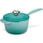 Le Creuset 1.75-Qt. Enameled Cast Iron Signature Saucepan - Sea Salt