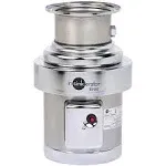 SS-200(TM) Complete Disposer Package, wi5in. diameter bowl, 6-5/8in. diameter inlet, with sleeve guard and splash baffle, 2 HP motor, stainless steel construction, includes syphon breaker, solenoid valve, flow control valve, manual reverse switch, adjustable leg kit