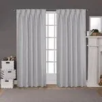 Exclusive Home Sateen Woven Blackout Window Curtain Panel Pair