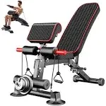 K Kingkang Adjustable Weight Bench Utility Workout Bench for Home Gym,Foldable Incline Decline Benches for Full Body Workout