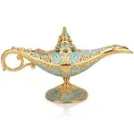 Legend Aladdin Lamp Magic Genie Wishing Light, Classic Arabian Lake Blue