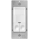 TOPGREENER Dual Load Motion Sensor Switch, PIR Sensor Light and Fan Switch, Occupancy & Vacancy Modes, No Neutral Wire Required, Ground Wire