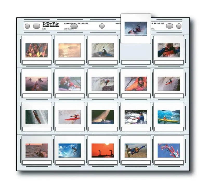 Print File 500260 Archival 35mm Slide Pages Pack of 100