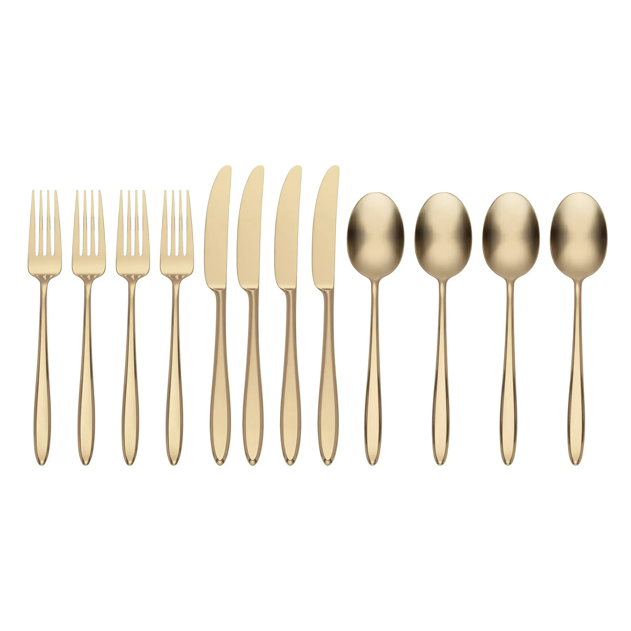 Hampton Forge 894844 Ayla Champagne 12 Piece Flatware Set