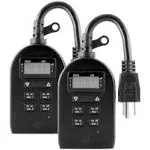 Mytouchsmart Indoor/Outdoor Digital Plug-in Timer 2 Pack, 46226