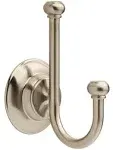 Delta Porter (1-Pack) Towel Hooks SpotShield Brushed Nickel Double Bathroom J Hooks Wall Mounted for Robes & Towels Hand Towel Hook Holder Kitchen, Bathroom Accessories PTR35-BN