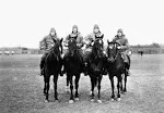 Football Four Horsemen NThe Four Horsemen The Notre Dame Backfield Of 1924 On Horseback Don Miller Elmer Layden Sleepy Crowley And Harry Stuhldreher Poster Print by (18 x 24)