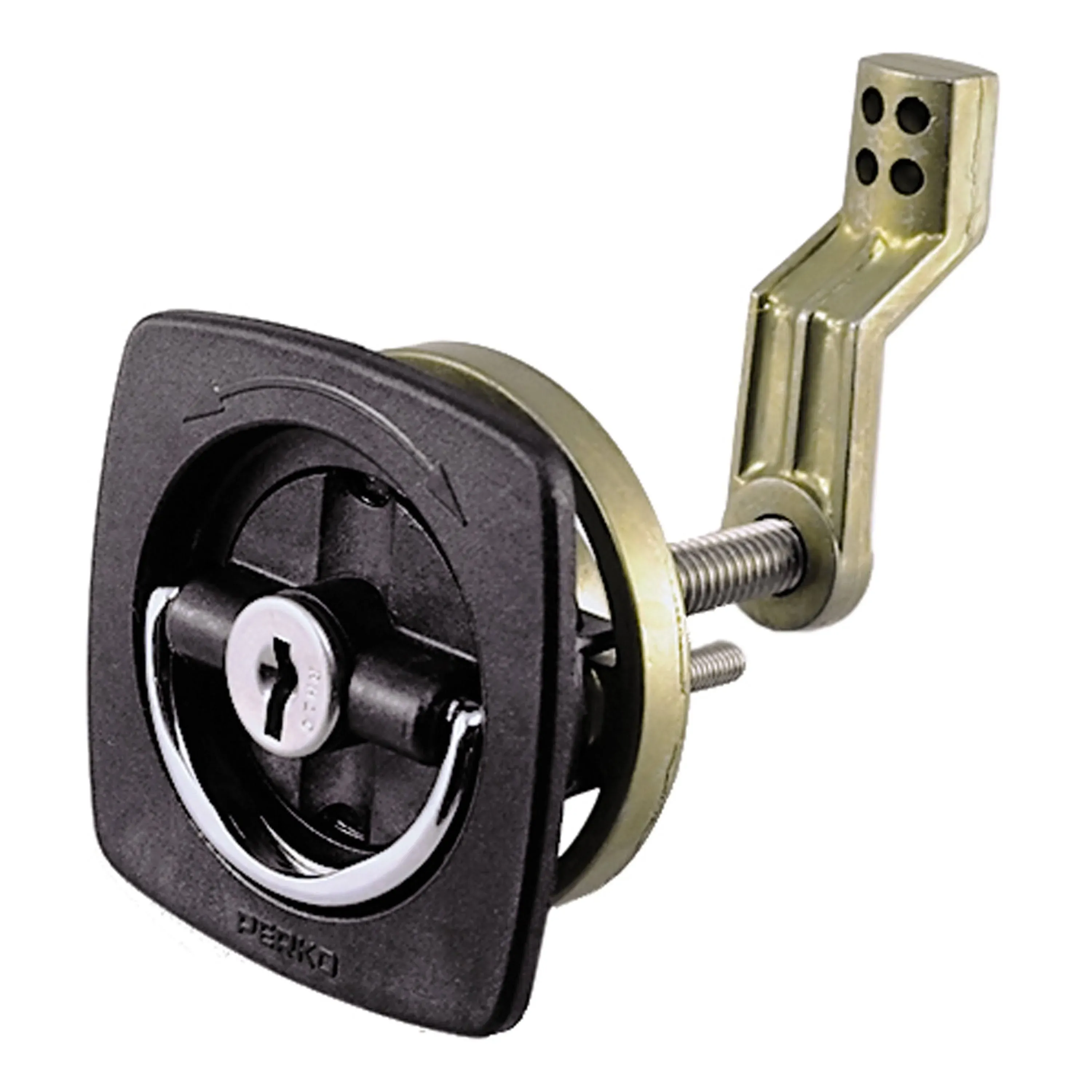 Perko 0931DP2BLK Flush Lock with Offset Adjustable Cam Bar, Black