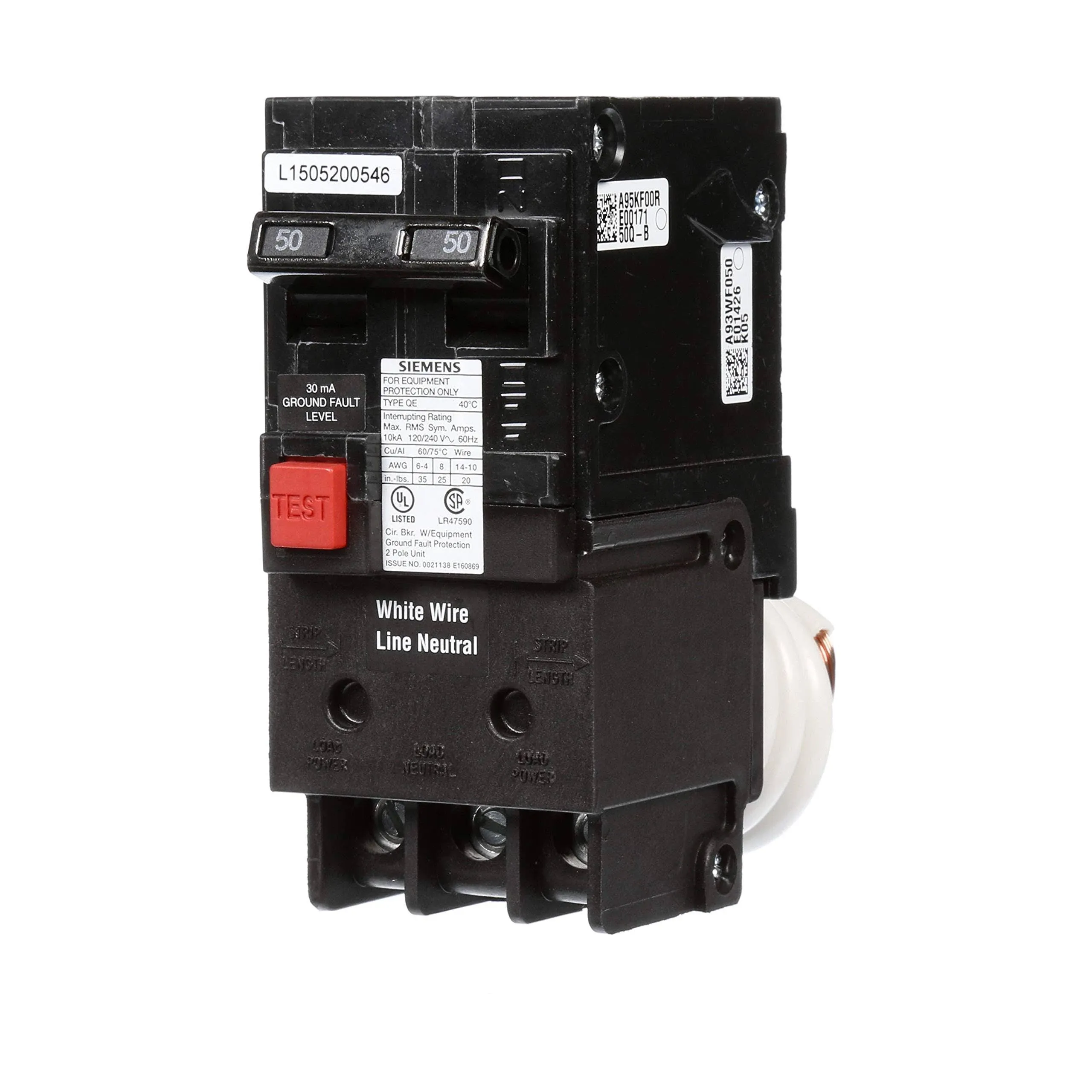 Siemens QE250 2 Pole Circuit Breaker