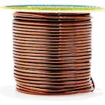 Mandala Crafts Anodized Aluminum Wire for Sculpting, Armature, Jewelry Making, Gem Metal Wrap, Garden, Colored and Soft, 1 Roll(14 Gauge, Brown)