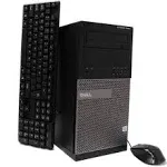 Dell OptiPlex 7020 Tower Desktop PC, Intel Quad Core i5 (3.30GHz) Processor, 16GB Ram, 2TB Hard Drive, Windows 10 Pro, DVD, Keyboard, Mouse, WiFi