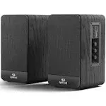 Redragon GS813 Wireless Desktop Speakers, 2.0 Bookshelf Speaker w/20W Output, BT 5.0/3.5mm AUX, Enhanced Bass/Treble Knob and TF Card/USB Flash Drive Supported