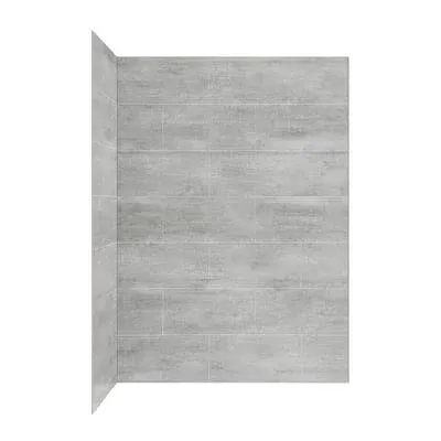 Ove Decors Misty 60 x 32 in. Solid Surface Corner Shower Wall - White