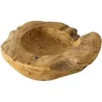 Chunky Teak Bowl - Rustic - Decorative Bowls - by Whole House Worlds | Houzz