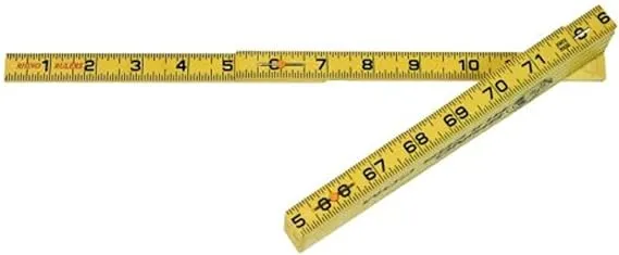 Rhino Rulers Folding Inside Reading Carpenter's Ruler 6' Length - 55145, Multi