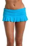 La Blanca Skirted Bikini Bottoms in Lagoon