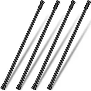 4 Pack Sliding Door Security, Bar Window Security Bars, Adjustable Sliding Glass Door Lock, Window Safety Lock Bar with Rubber Tips, Extendable Tension Rods 15.7-27.6 Inch for Children Home