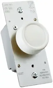 Pass & Seymour R600pltkv Single Pole Rotary Power Dimmer Switch, 600 Watt