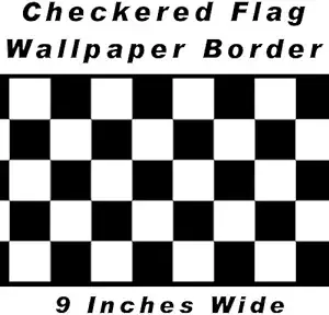 Checkered Flag Wallpaper Border-9 Inch