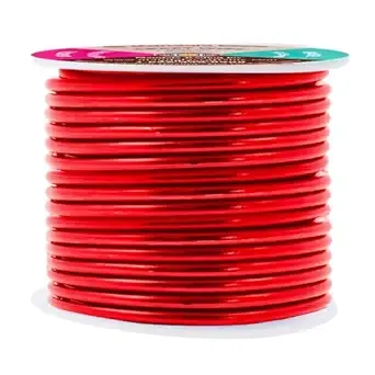 Mandala Crafts Anodized Aluminum Wire for Sculpting, Armature, Jewelry Making, Gem Metal Wrap, Garden, Colored and Soft, 1 Roll(12 Gauge, Red)