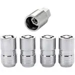 MCGARD 24215 Chrome Cone Seat Wheel Locks (M14 X 1.5 Thread Size) - Set of 4