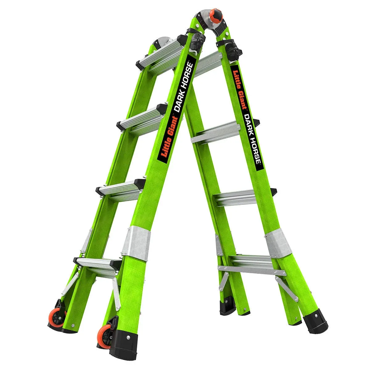 Little Giant 17117-001 Conquest 17ft Standard Fiberglass Articulated Extendable Ladder, ANSI 1A, 300lb Rated