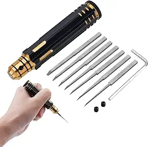 Craznick 7 in 1 Prime Model Scriber with 7 Blades Gundam Resin Carved Scribe Line ...