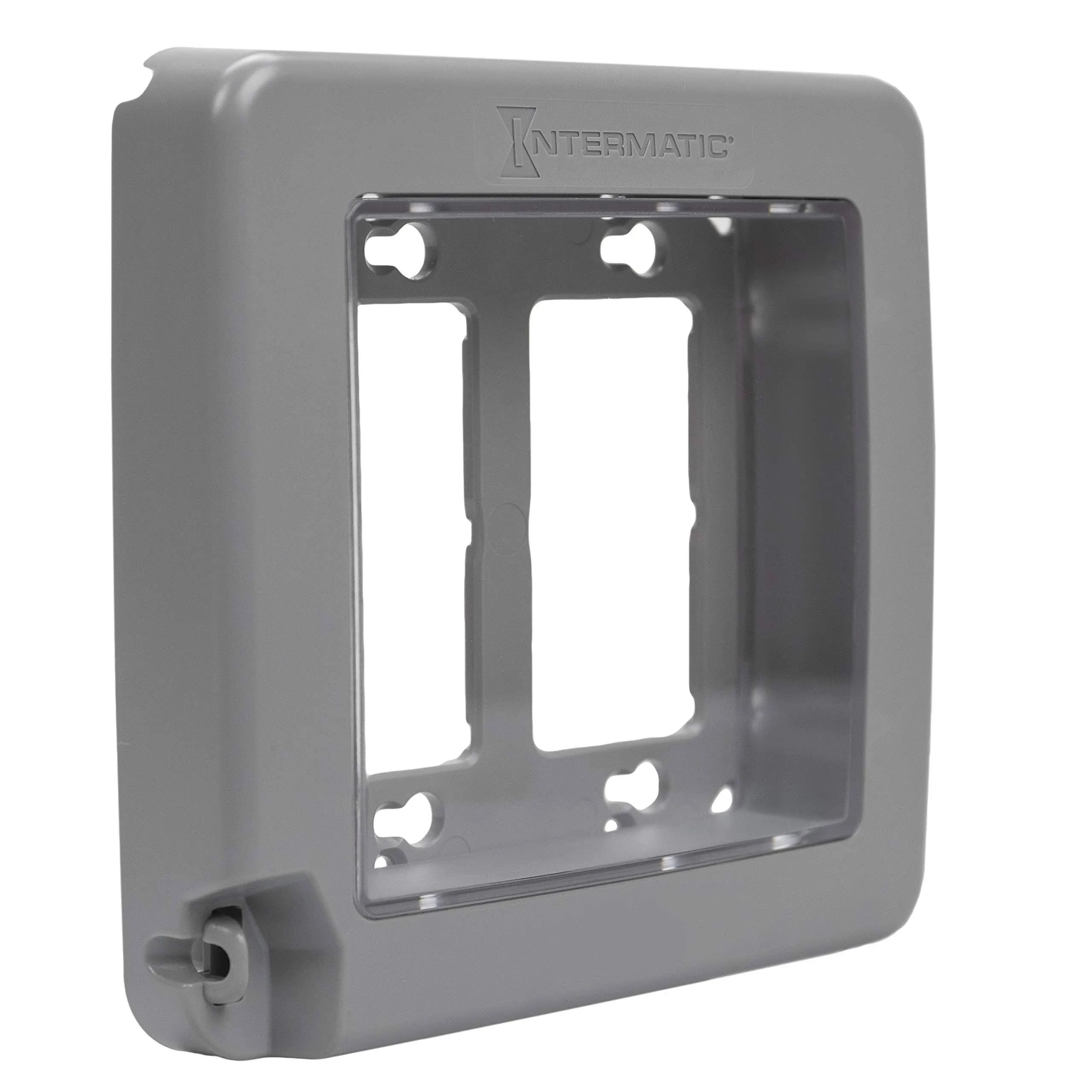 Intermatic WP6000G Low-Profile In-Use Weatherproof Cover, Gray - Durable Outdoor Outlet Protection | Expandable Design | Easy Installation