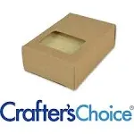 Crafter's Choice Kraft Rectangle Window Soap Box - Homemade Soap Packaging - Soap Making Supplies - 100% Recycled Materials - Made in USA! 50 Pack