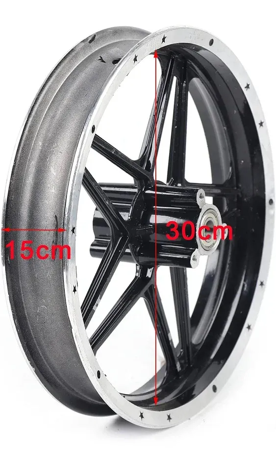 Front and Rear 2.5-10'' Tire Rim Hub Wheel, 1 Pair Mini Bicycle Wheels Rim Compatible with 2 Stroke 49-50cc Mini Pocket Dirt Bike, Off Road motorcycle, Pocket Bike