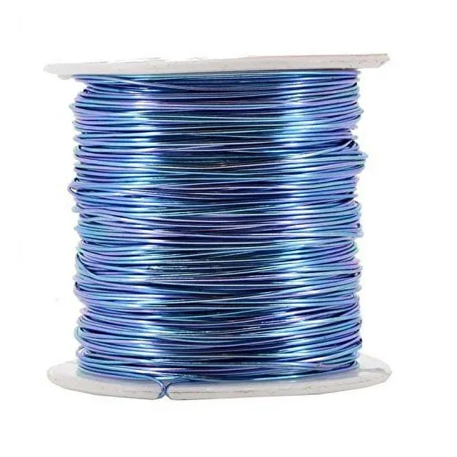 Mandala Crafts Anodized Aluminum Wire for Sculpting, Armature, Jewelry Making, Gem Metal Wrap, Garden, Colored and Soft, 1 Roll(20 Gauge, Vivid Sky Blue)