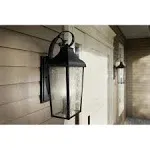 Forestdale 2 Light 18.5 inch Textured Black Outdoor Wall Sconce, Medium