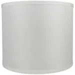 Urbanest Classic Drum Smooth Linen Lampshade, 12-inch by 12-inch by 10-inch, Off White