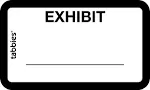 Tabbies 58092 Legal Exhibit Labels, "Exhibit",1-5/8-Inch x1-Inch, 252/PK,White