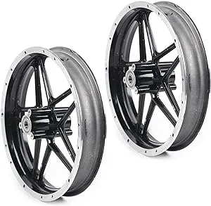 ZAWAYINE Front and Rear 25-10 Tire Rim Hub Wheel 1 Pair Mini Bicycle Wheels Rim ...