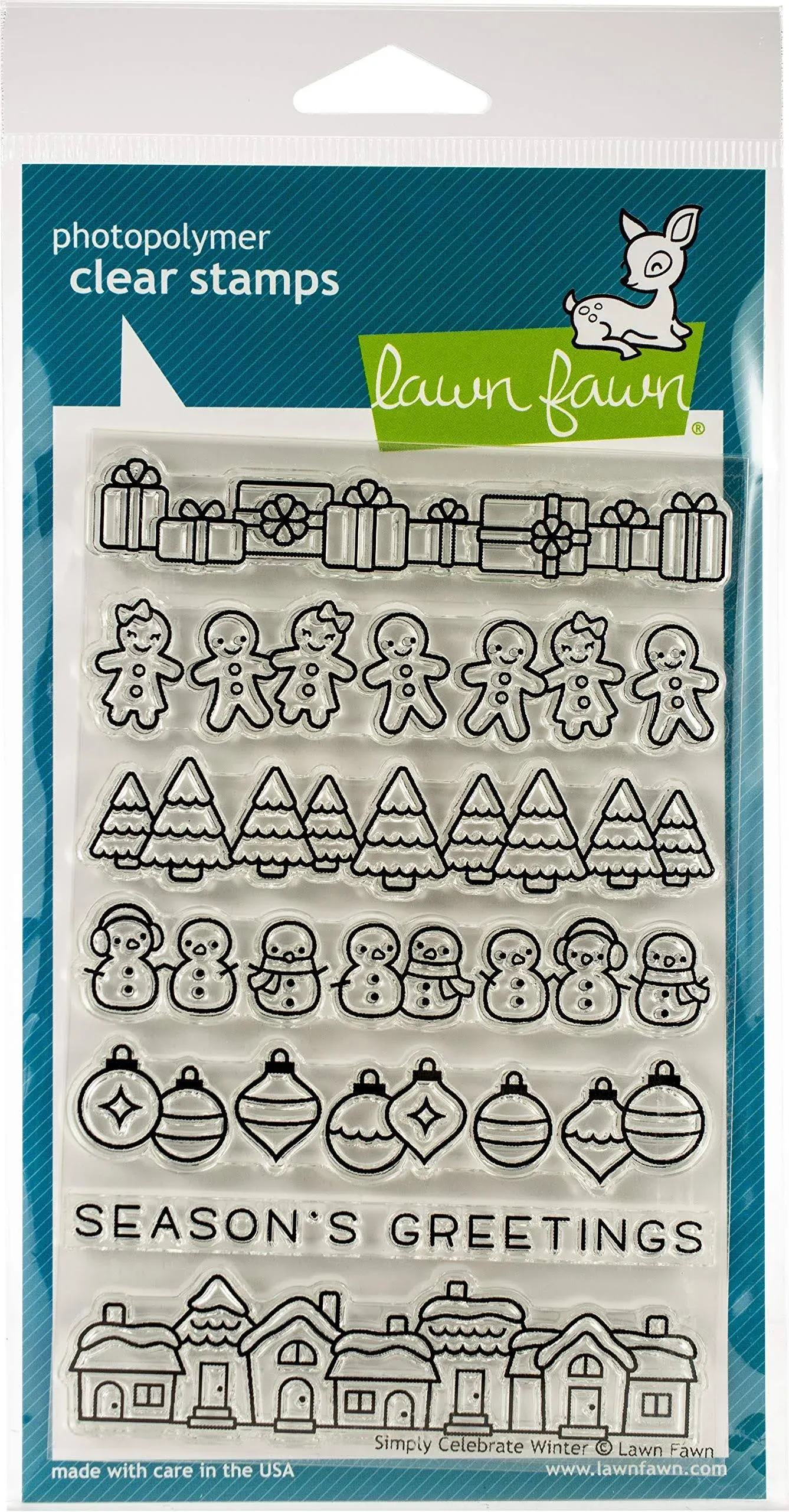 Lawn Fawn - Christmas - Clear Photopolymer Stamps - Simply Celebrate Winter