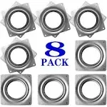 8Pack Lazy Susan Hardware, 4INCH Square Rotating Bearing Plate, 300lbs Capacity