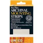 Lineco See Thru Mount Strips 1.25Inx 4In 60Ct, Multicolor