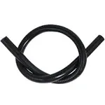 KDP Silicone Heater Hose Vacuum Line 12 inch x 5 Feet 1 Ply High Temp Nylon Reinforced 4mm Thick Black Max Temperature Rating 350F W