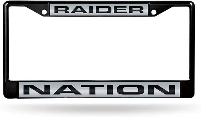 Las Vegas Raiders Nation Black Laser Chrome Frame