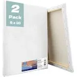 ArtSkills Stretched Canvases for Painting, 8x10 Canvas Painting Supplies for Artists, Blank Canvas Pack, 2-Pack