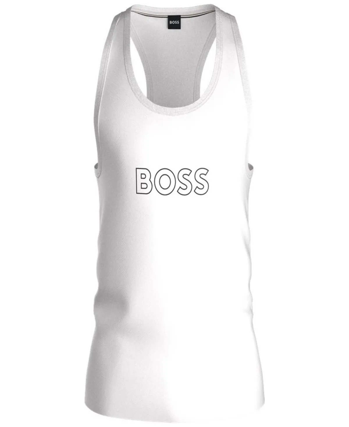 Shop Hugo Boss Men's Organic-cotton Tank Top In White