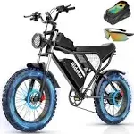 Electric Bike for Adult, 1000/1500W Motor 20 inch Fat Tire Ebike,Up to 30/33MPH & 50-70Miles,15/20AH Removable Battery, 7 Speed Gear Hydraulic Brakes Electric Motorcycle Bicycle