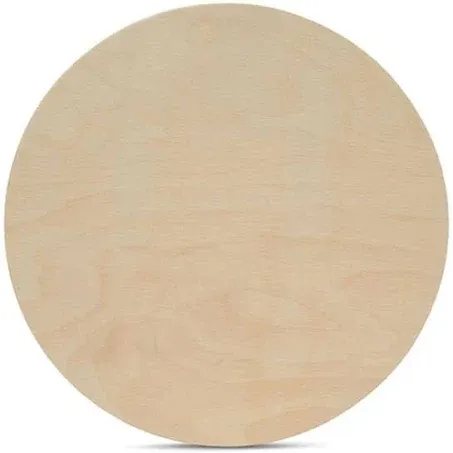 Wood Circle Disc 7 inch Diameter, 1/2 inch Thick, Birch Plywood, Pack of 1 Unfinished Round Wooden Circles for Crafts by Woodpeckers