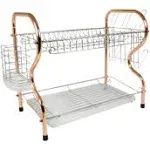 Better Chef 2-Tier Chrome Plated Dish Rack in Copper