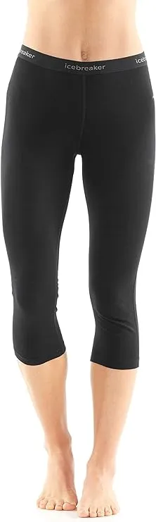 Icebreaker Merino Women's 200 Oasis Cold Weather 3/4 Leggings, Wool Base Layer Thermal Pants